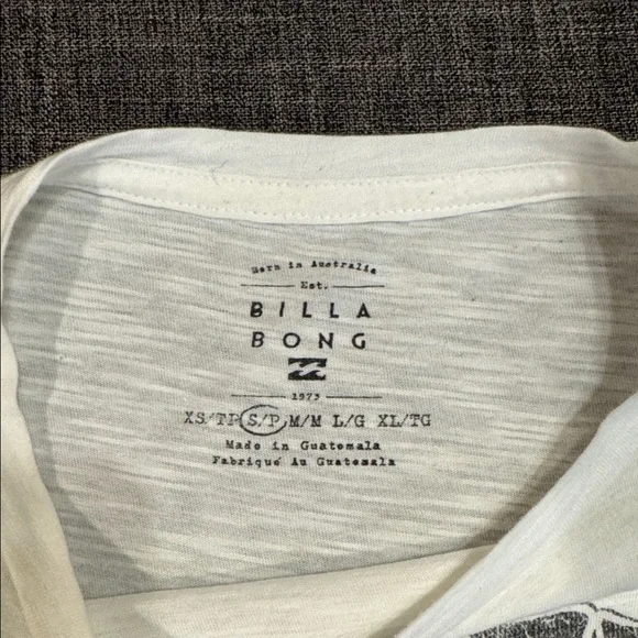 Billabong Graphic Wave Surf Tee Cream White Size S - Picture 2 of 3